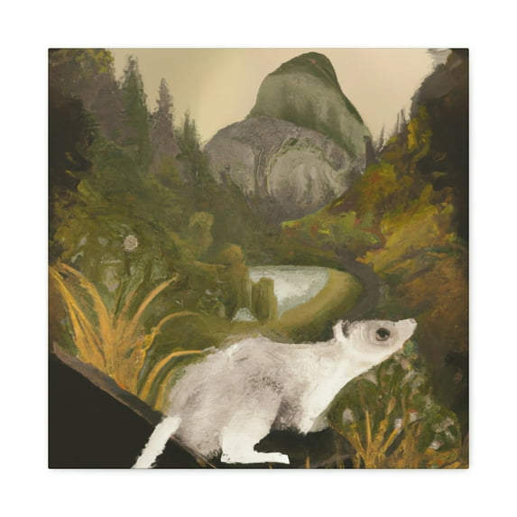 Opossum in Rococo Style - Canvas