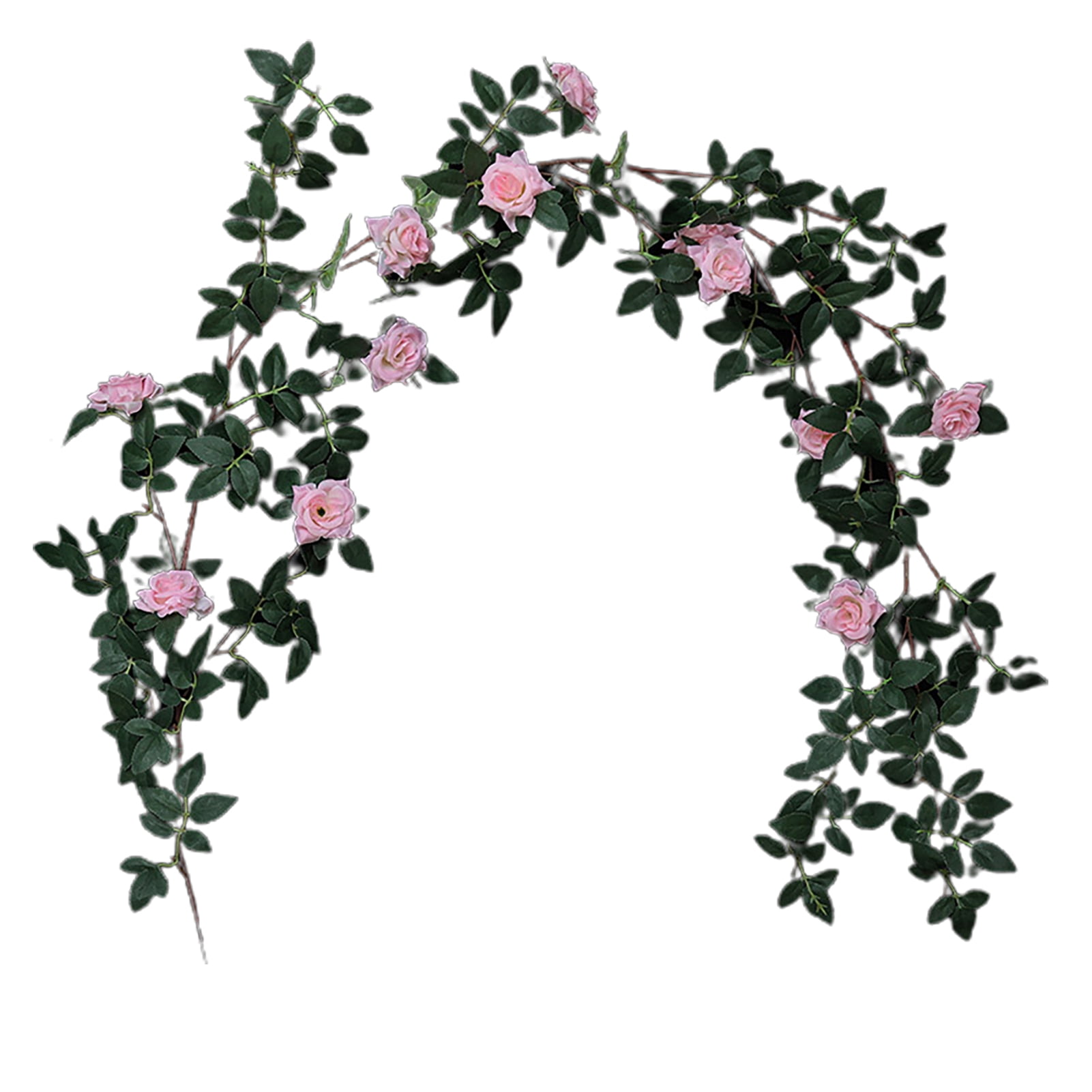 Fake Rose Garland, 66.93in Artificial Vines Flowers Hanging Silk Rose