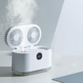 thumbnail image 2 of Bouanq Air Humidifiers with fan,Double Head Spray Air Fan,Mini Air-Conditioner,Night Lighting,Water Supply And Humidification,Intelligent Digital Display Air Cooler, Household Small Fan, 2 of 7