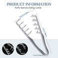 thumbnail image 2 of 2PCS Texture Comb, Voluminous Wide Tooth Hair Comb for Maximum Root Lift, Dual Wide & Fine Tooth Texturizing Styling Comb, Non Slip ABS Plastic Hair Styling Tool (Gray), 2 of 11
