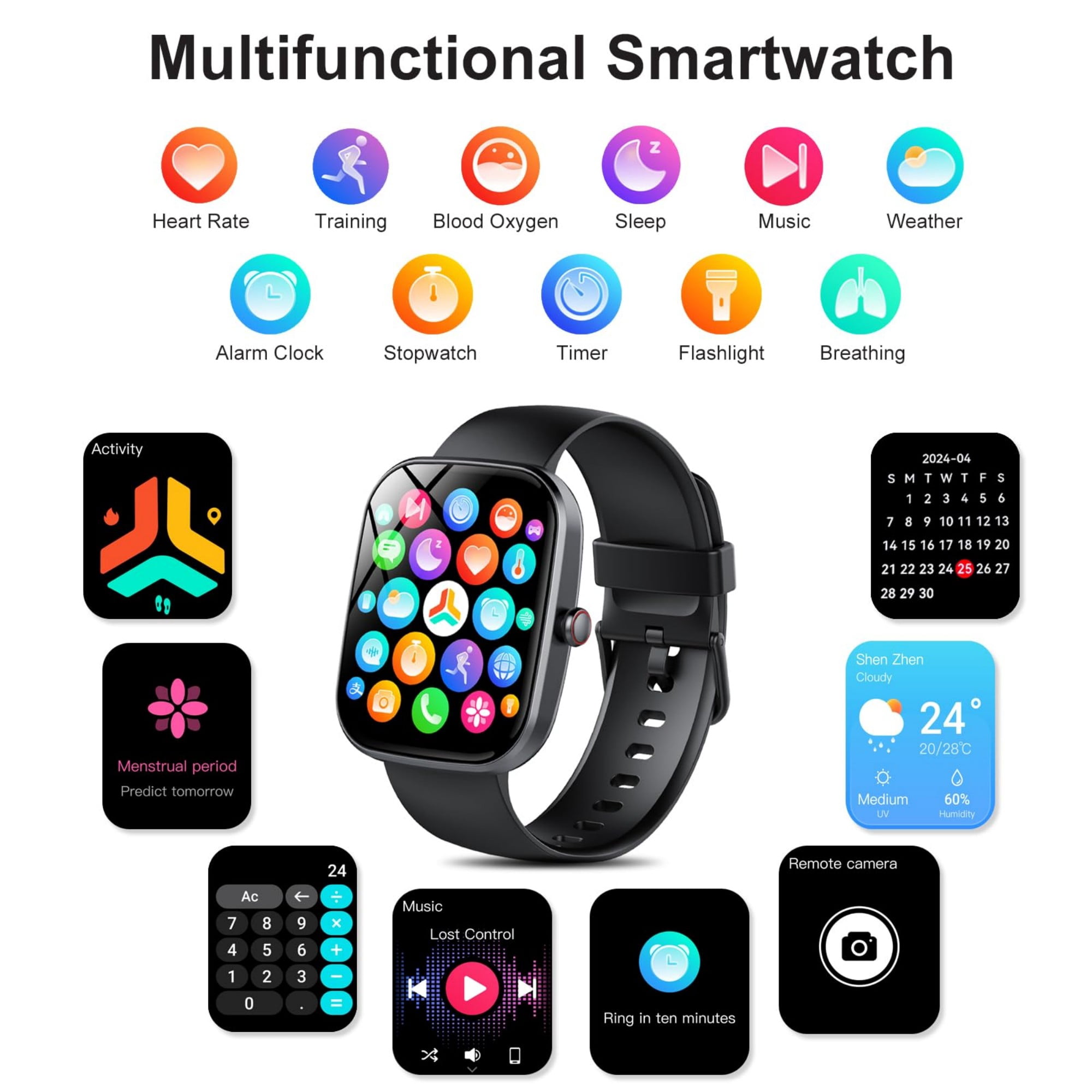 Montre Connectée Unisexe 1,85" – Appels Bluetooth, 112 Modes Sport, étanche IP68 – Compatible Android/iOS - 7