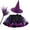 Purple, variant on REDARER Girls Halloween Witch Cosplay Bat Print Mesh Tulle Skirt Set with Witch Hat and Toy Broom for Halloween Party Cosplay Dress Up Outfit,6-7 Years