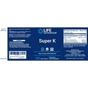 Life Extension Super K, 150 Softgels, with Vitamin K1 and K2 - MK4 & MK7