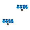 thumbnail image 2 of Tholdsy Adaptador de cubo hexagonal de rueda de 12 mm para 1/12 ECX RGT136100 apto para 1/12 ECX RGT136100 con rueda hexagonal de 12 mm azul azul 2Conjunto, 2 of 6