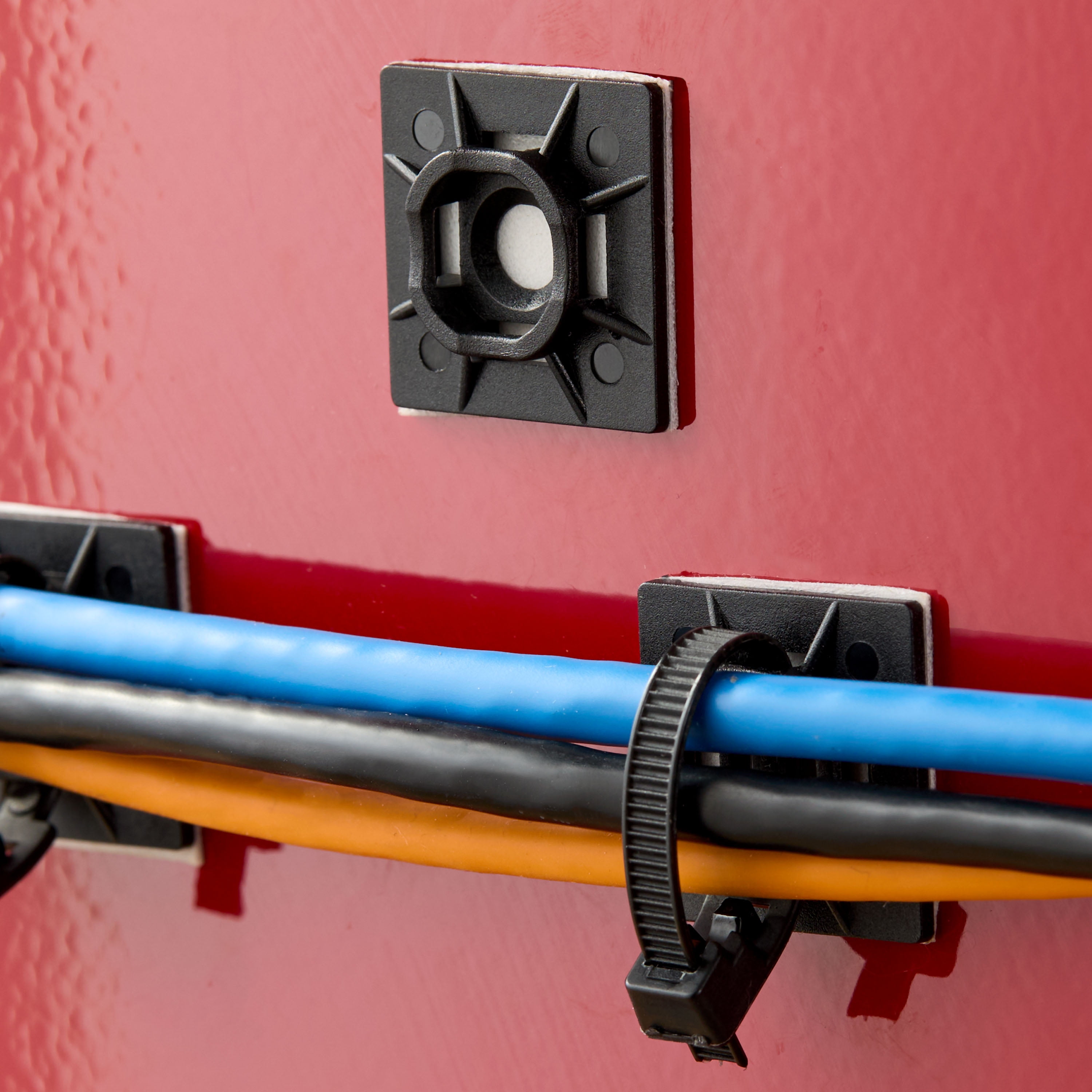 (3 pack) Hyper Tough Cable Tie Mounting Bases, 1 in x 1 in, 25 Count