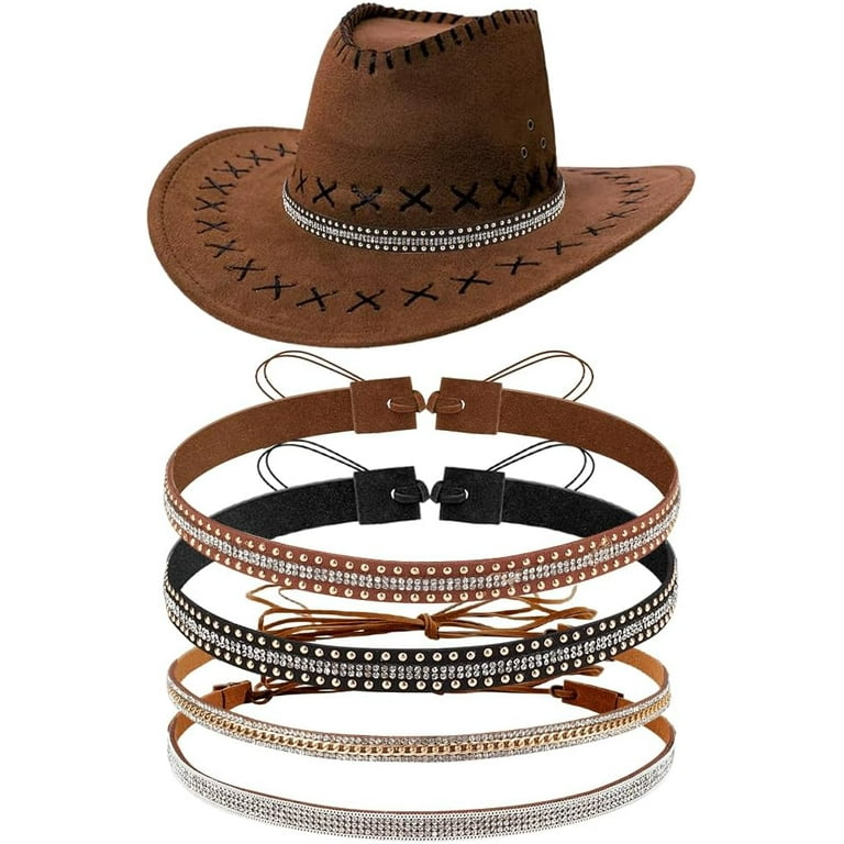Styles Bling Rhinestone Hat Band Cowboy Hat Bands Adjustable