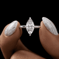 thumbnail image 6 of Diiro Marquise Cut Moissanite Engagement Ring for Women, Vermeil Yellow Gold Solitaire Ring, Classic Look 4 Prong Wedding Ring, Promise Ring, Minimalist Bridal Jewelry, 6 of 8