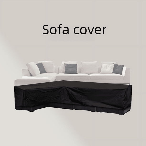 Funda de sofá en forma de L para jardín, patio, impermeable, protector solar, tela Oxford