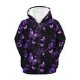 thumbnail image 5 of DISNIMO Butterfly Hoodie for Girls Kids Zip Up Hoodie Girls Size 6-7 Hoodies Zipper Sweatshirt Girls Hooded Sweatshirts Boys Children Hooded Jacket Little Kids Girl Animal Hoodies with Print Purple, 5 of 7