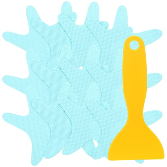 LEORX 24 Pieces of Nonslip Bathtub Stickers Blue Anti Skid for Families in Bathrooms