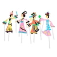 thumbnail image 1 of FELTECHELECTR 4 marionetas de sombras tradicionales chinas, juguetes artesanales de cultura tradicional china (estilo aleatorio), 1 of 6