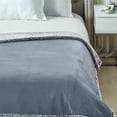 thumbnail image 4 of Cozy Tyme T173-20LBC-UE Couverture en Flanelle Réversible Sherpa 50 x 60 Po, Bleu Clair, 4 of 7