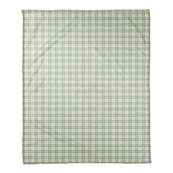 Creative Products Fall Sage Buffalo Check 50x60 Coral Fleece Blanket