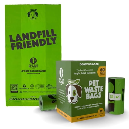 Landfill-Friendly Pet Waste Bags - 60 Bags