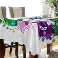 thumbnail image 3 of SKYSONIC Mardi Gras Tablecloth Waterproof Washable Polyester Square Table Cover Durable Tablecloth for Kitchen Dining Table Party Decor (54 X 72 Inch), 3 of 7