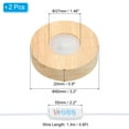 thumbnail image 2 of Base de luz LED de madera de 3.2 pulgadas Uxcell, 2 piezas de soporte de exhibición de madera con regulador para cristal de vidrio, luz blanca de 3 colores, 2 of 7