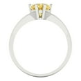 thumbnail image 2 of 1 ct Heart Cut Simulated Yellow Diamond Solitaire 18K White Gold Womens Engagement Ring, 2 of 3