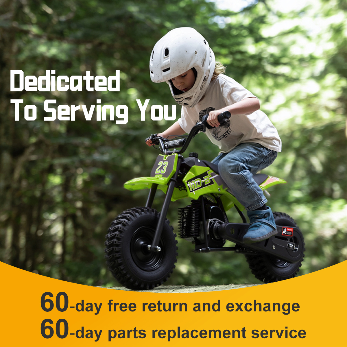 SAY YEAH Mini Bike,50cc 2-Stroke Gas Motorcycle for Teens with Pull Start & Auto Transmission,EPA Approved,38*27*22in,Green