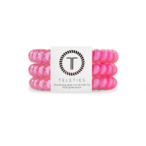 TELETIES TELETIES Small Hair Ties, Hot Pink