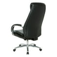 thumbnail image 5 of Office Star Products Black Bonded Leather Executive Chair with Padded Polished Aluminum Arms and Chrome Base, 5 of 9