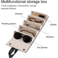 thumbnail image 5 of 1PC Brown Semi-hard Soft Leather Portable Sunglasses Storage Case, 5 of 5
