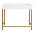 thumbnail image 5 of OSP Home Furnishings Modern Life Engineered Wood Desk w/ Metal Legs in White, 5 of 15