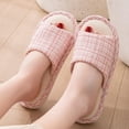 thumbnail image 7 of Busydd Soft Sole Women's Indoor Slippers Open Toe Slip on Shoes Casual Comfortable Home House Slippers 38, 7 of 7