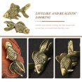 thumbnail image 4 of 2Pcs Chinese Fish Statue Figurine Brass Fish Statue Sculpture Desktop Ornament, 4 of 8