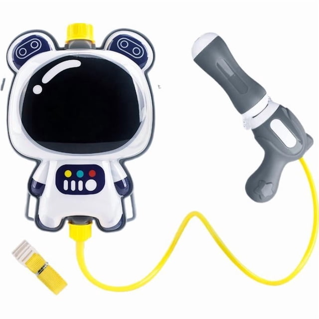 Kids Water Backpack Gun with 1000ml Large Capacity - Cute Cartoon Animal Water Blaster Toy (Panda/Frog/Pig/Husky) for Outdoor Summer Play & Parent-Child Activities (Size 8.66 Inch)
