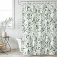 thumbnail image 4 of Sage Green Leaf Bathroom Shower Curtains with 12 Hooks Polyester Waterproof Shower Curtain for Stalls and Bathtubs Country Eucalyptus Nature Plant Branch Decorative Bathroom Curtain 36x72 Inches, 4 of 8