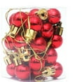 thumbnail image 3 of Gymnture 2CM Red Mini Christmas Balls Hanging Ornament Decoration 24PCS, 3 of 10