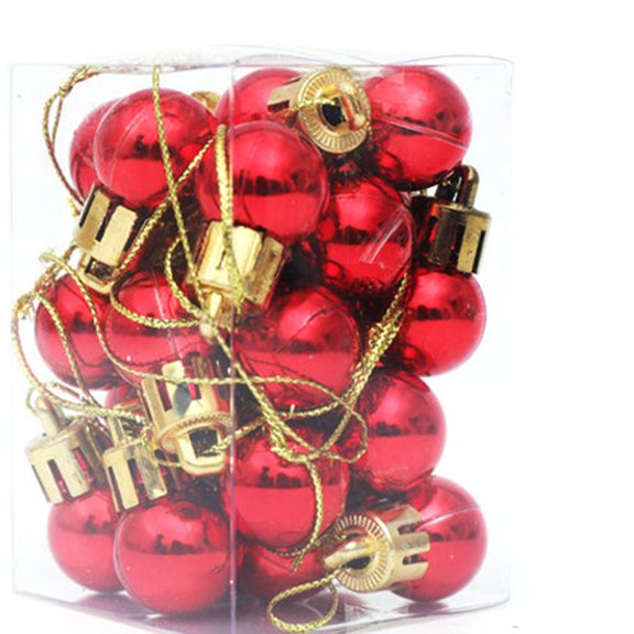 24 Pcs Light Bulb Christmas Ball Hanging Christmas Tree Mini Balls Mini Christmas Tree Decor Christmas Pendant
