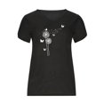 thumbnail image 4 of Blusa informal con estampado de manga corta y cuello en V de verano para mujer con estilo OAVQHLG3B Store  lin121212, 4 of 4