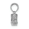 thumbnail image 2 of FJC Finejewelers 14k White Gold White 3d Miniature Train Charm, 2 of 2