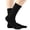 Black, variant on Silver Girls Crew Socks Solid School Uniform Mid-Calf Breathable Reinforced Toe & Heel Seamless,Size 5-13T