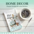 thumbnail image 6 of Unique Bargains Soft Absorbent Quick Dry Microfiber Kitchen Towel 4 Pack Green 26" x 18", 6 of 8