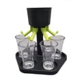 thumbnail image 1 of Juego de dispensador de vino de cristal hexagonal para fiestas y ferias con puntas y bandeja para copas de vino, medio, 1 of 5