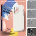 thumbnail image 2 of Funda de silicona compatible con iPhone 13 Pro Max Case (6.7" 2021) con protección de cámara, funda de silicona líquida para teléfono con forro de microfibra (negro)Blanco Xemadio CZDZ-HY216-2, 2 of 7