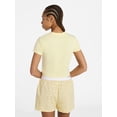 thumbnail image 3 of No Boundaries Sleepwear Graphic Baby Tee, Women's size XS - XXL, 3 of 5