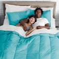 thumbnail image 4 of Bare Home Microfiber 5-Piece Aqua and White Bed in a Bag, Twin, 4 of 5