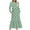 Green, variant on Casual Dresses for Women Long Sleeve Green Maxi Dress Smocked Tiered Crew Neck Ankle Length Long Dress Polka Dots Print Pleated Loose Dress with Pocket Fall Winter 2XL
