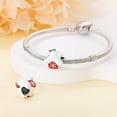 thumbnail image 3 of Jeffery Charms 925 Silver Christmas Santa Claus, sled, reindeer, snow house, gift box Pendant for Women Snake Bone Chain Bracelets and Necklaces,Christmas, 3 of 7