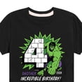thumbnail image 3 of Marvel Hulk - Incredible Birthday 4 - Toddler And Youth Short Sleeve Graphic T-Shirt, 3 of 5