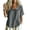 Gray, variant on Womens Summer Blouses Peter Pan Collar Short Sleeve Cotton Linen Shirts Casual Ruffle Button Down Solid Color Tops for Spring (Light Blue,XL)