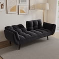 thumbnail image 2 of Newest 2-Seater Convertible Sofa Bed – Adjustable Backrest & 3 Positions, Compact Apartment Furniture (57”L)​​, 2 of 9