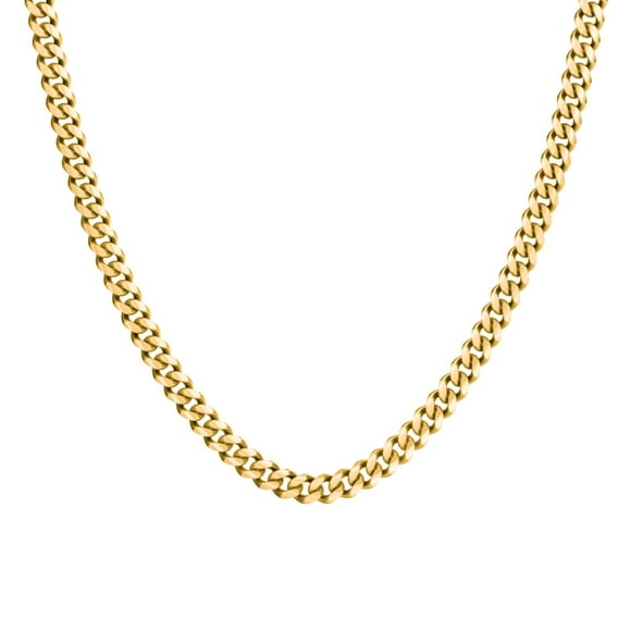 Men's 20" Cuban Chain Necklace in Yellow Stainless Steel - 8mm