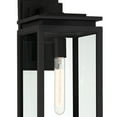 thumbnail image 3 of Possini Euro Design Modern Outdoor Wall Light Fixture Matte Black 18" Clear Glass for Post Exterior Barn Deck House Porch Yard, 3 of 8