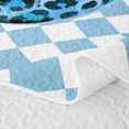 thumbnail image 5 of Erosebridal 8 Ball Quilt Full Card Full Bedspread Sets, Navy Checkered 3-Piece 1 Coverlet and 2 Pillowcases, 5 of 7