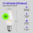 thumbnail image 2 of Bombilla Feit Electric BP7C7 con candelabro LED 2700 K, paquete de 4 unidades, 2 of 8