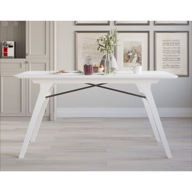 Table à Manger et Chaise Mitchell 7 Pièces Seulement - Blanc